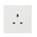 Knightsbridge SN7000U White Square Edge 13A 1G Unswitched Socket - westbasedirect.com