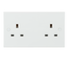 Knightsbridge SN9000U White Square Edge 13A 2G Unswitched Socket - westbasedirect.com