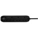 Masterplug 4 Socket 2m 13A Surge Extension Lead Black - westbasedirect.com