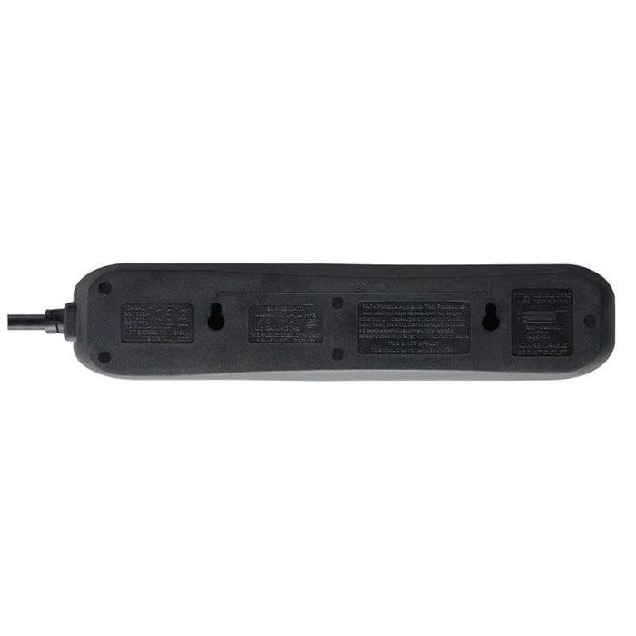 Masterplug 4 Socket 2m 13A Surge Extension Lead Black - westbasedirect.com