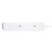 Masterplug 4 Socket 2m 13A + 2xUSB Switched Surge Extension Lead Gloss White - westbasedirect.com