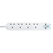 Masterplug 4 Socket 4m 13A Surge Extension Lead + USB White - westbasedirect.com