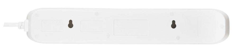 Masterplug SRGUAC1044N 4 Socket 4m 13A Surge Extension Lead + USB A+C White - westbasedirect.com