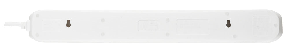 Masterplug SRGUAC106210N 6 Socket 2m 13A Surge Extension Lead + USB A+C White - westbasedirect.com