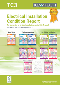 Kewtech TC3 Electrical Installation Condition Report 40pgs