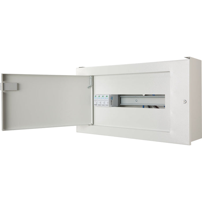 LIVE Electrical TPN-250S 16 Way Metal Enclosure with 4P 20-40kA SPD for 250A TPN Boards