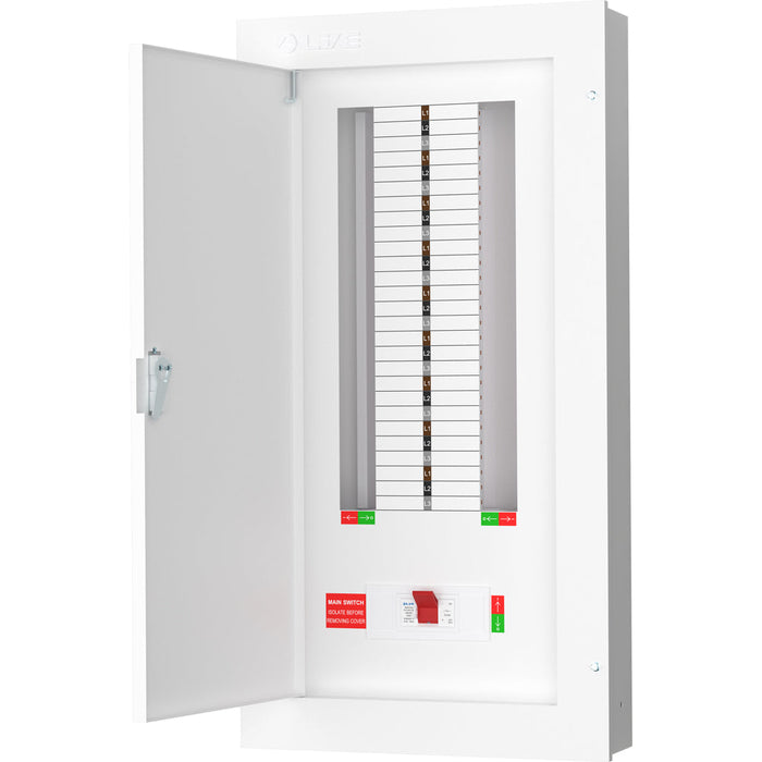 LIVE Electrical TPN18-250 TPN18-250 18 Way TP&N Distribution Board with 3 Pole 250A Main Switch Incomer