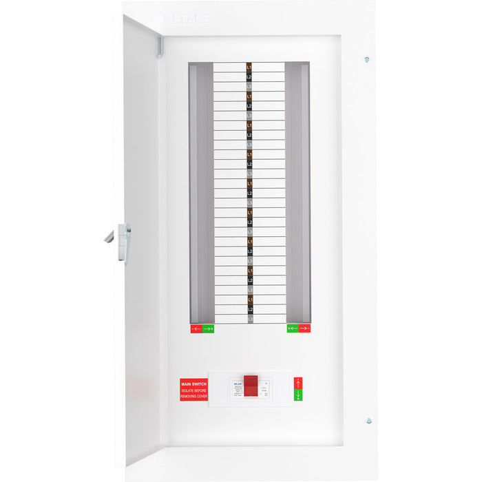 LIVE Electrical TPN18-250 TPN18-250 18 Way TP&N Distribution Board with 3 Pole 250A Main Switch Incomer