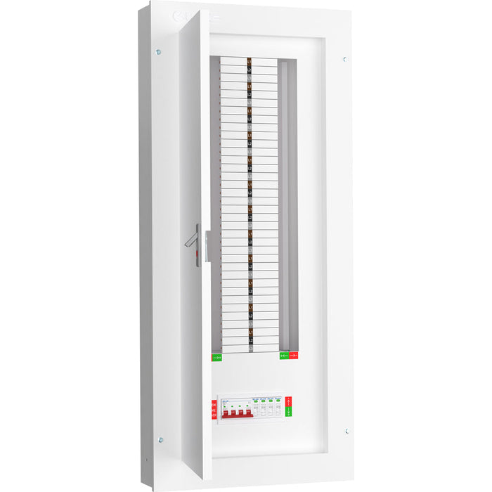 LIVE Electrical TPN24-125S TPN24-125S 24 Way TP&N Distribution Board with 4 Pole 125A Main Switch Incomer & 20/40kA DP SPD