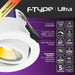 Luceco UTA6WD2W FType Ultra 4W/6W 690lm Power Change & CCT Change 3000K/4000K Dim2Warm IP20 White - Adjustable - westbasedirect.com