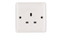 Deta Vimark VP1206 Pro White Moulded 1 Gang 13A Unswitched Socket
