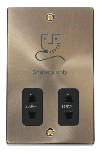 Vpab Usb Socket Click Deco VPAB100BK Victorian 115V/230V Dual Voltage Shaver Socket ...