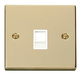 Click Deco VPBR117WH Victorian Single RJ45 Outlet - Polished Brass (White) - westbasedirect.com