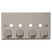 Click Deco VPPN154PL Victorian 4G Unfurnished Dimmer Plate & Knobs (1600W Max) - Pearl Nickel - westbasedirect.com