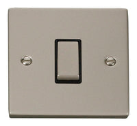 Click Deco VPPN411BK Victorian 10AX Ingot 1-Gang 2-Way Plate Switch - Pearl Nickel (Black)