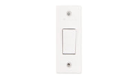 Deta Vimark VS1321 White Moulded Square Edge 1 Gang 2 Way 10AX Architrave Switch