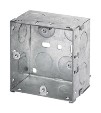 Click WA097 1 Gang 47mm Deep Galvanised Steel K.O. Box