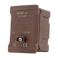 Click WA315BR 100A 1 Pole 5x35mm² Connectable Link Box - Brown