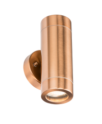 Knightsbridge WALL2LC 230V IP65 GU10 2 x 35W Up & Down Wall Light - Copper Colour