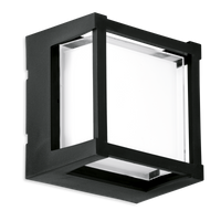 Enlite WL5/CS 230V 10W LED IP65 Wall Light Cube Black 3000K/4000K/6500K
