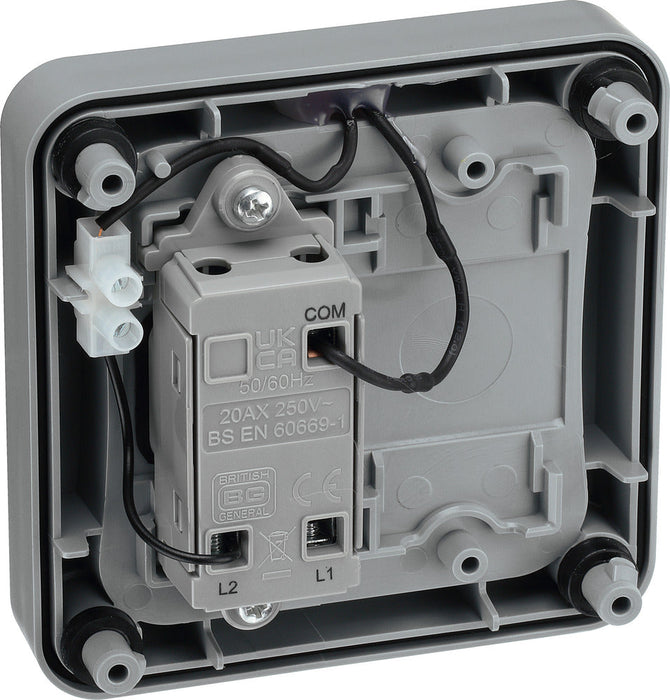 BG WP14 Weatherproof Nexus Storm 20AX 1G 2-Way Retractive Switch(PRESS) - westbasedirect.com