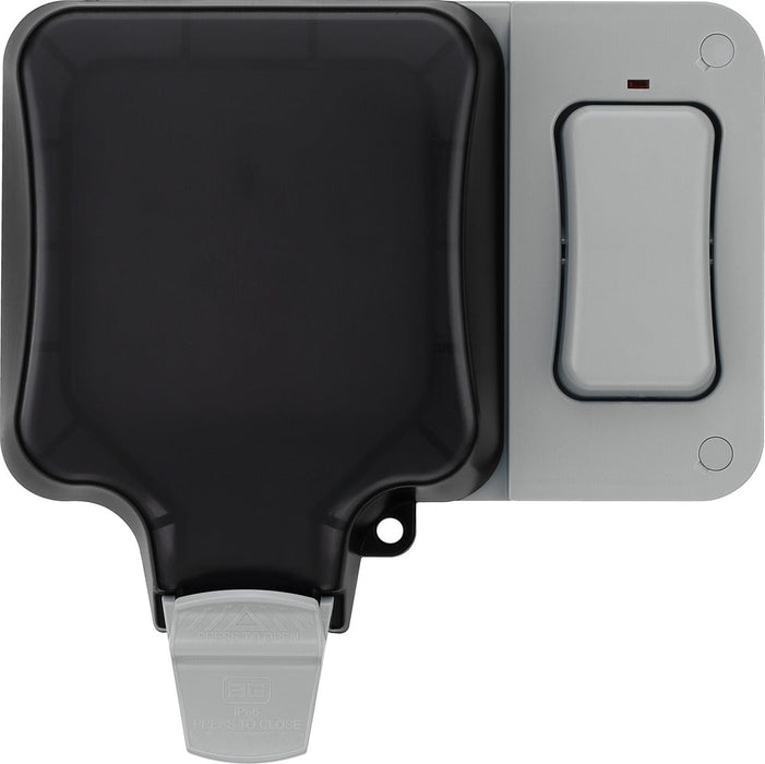 BG WP21ES Weatherproof Nexus Storm 13A 1G Socket +External Switch - westbasedirect.com