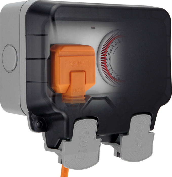 BG WP23TM24 Weatherproof Nexus Storm 13A 1G Switched Socket Time Controlled - westbasedirect.com