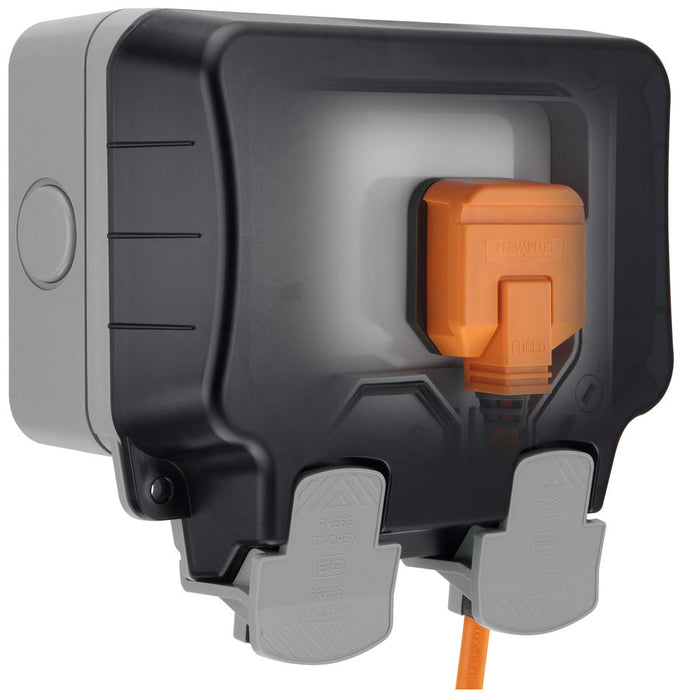 BG WP24 Weatherproof Nexus Storm 13A 2G Unswitched Socket - westbasedirect.com