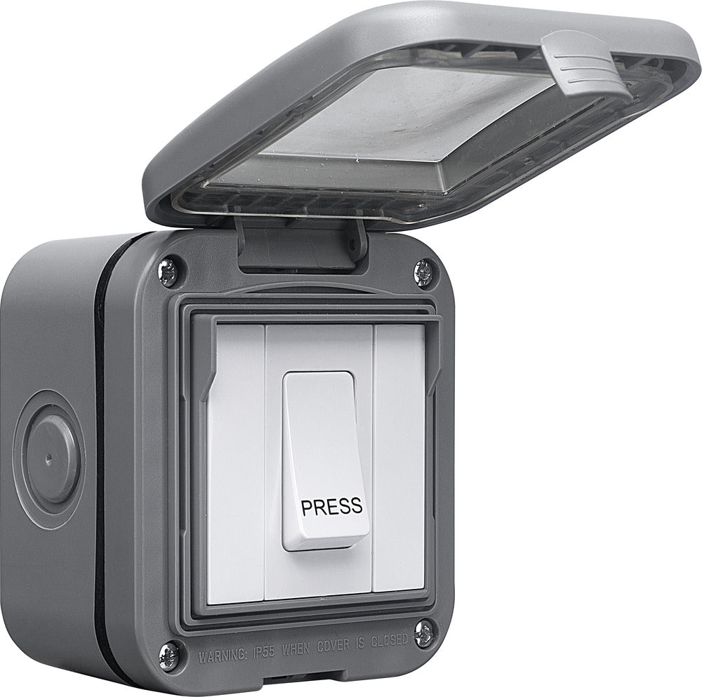 BG WPB14 Weatherproof IP55 1G Bell Push Switch — B2Belectrical.com