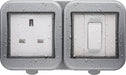 BG WPB21 Weatherproof IP55 13A 1G UK Socket + 1G Switch - westbasedirect.com