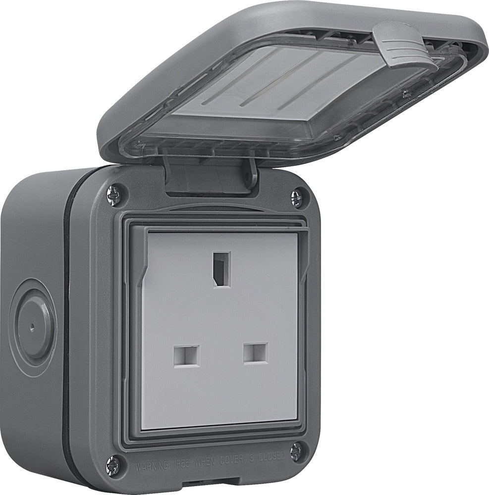 BG WPB23 Weatherproof IP55 13A 1G Unswitched Socket — B2Belectrical.com