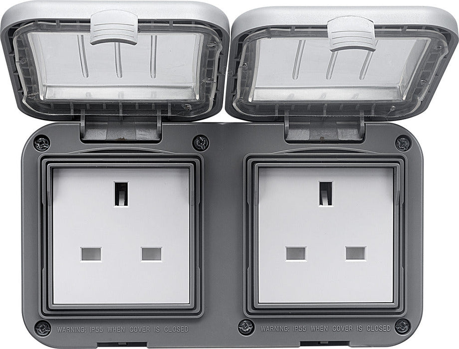 BG WPB24 Weatherproof IP55 13A 2G Unswitched Socket - westbasedirect.com