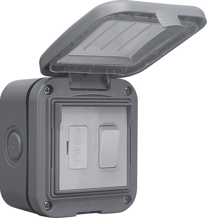 BG WPB50 Weatherproof IP55 13A Switched Fused Spur Unit - westbasedirect.com