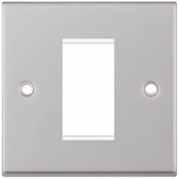 Selectric 7M-1 7M-PRO 1 Aperture Euro Media / Data Plate - Satin Chrome