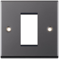 Selectric 7M-3 7M-PRO 1 Aperture Euro Media / Data Plate - Black Nickel