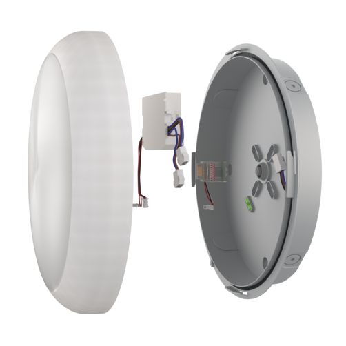 Ansell ADIS1/2/SM3 Disco EVO 1 XPRESS IP65 4W-7W CCT Adjustable LED Bulkhead with Self-Test Emergency 3000K/4000K/6500K