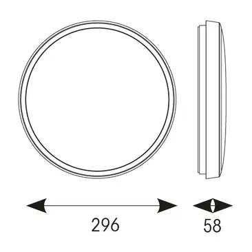 Ansell AGAMLED/CCT/MWS Gamma LED CCT Multi Wattage Microwave Sensor Bulkhead - westbasedirect.com