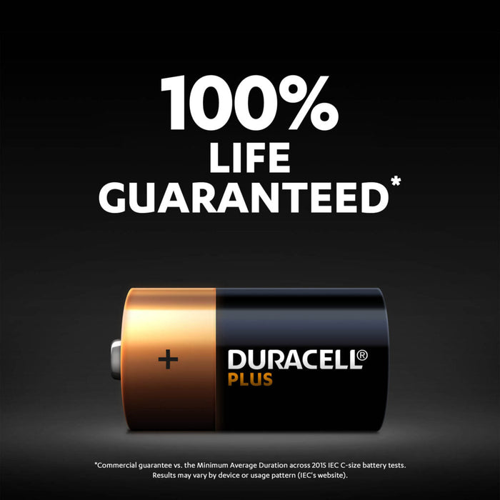 Duracell +100% Plus Power C LR14 | 2 Pack - westbasedirect.com