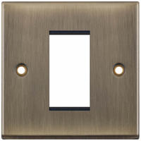 Selectric 7M-10 7M-PRO 1 Aperture Euro Media / Data Plate - Antique Brass