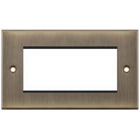 Selectric 5M-16 5M 4 Aperture Euro Media / Data Plate - Antique Brass
