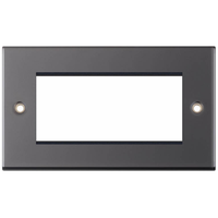 Selectric 5M-15 5M 4 Aperture Euro Media / Data Plate - Black Nickel