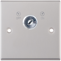 Selectric 7MPRO-180 7M-PRO 20A 1 Gang DP Key Operated Switch - Satin Chrome