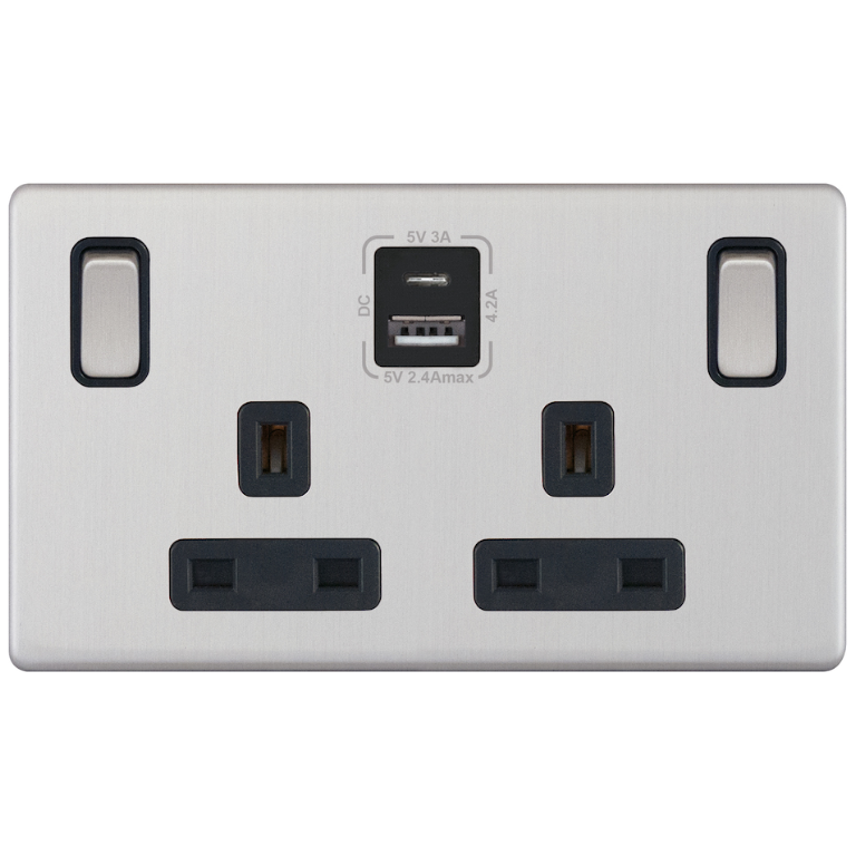 BUY Selectric 5MPLUS-286 | 5M-PLUS Screwless | 2 Gang 13A Switched SP ...