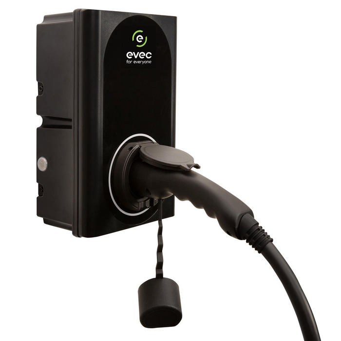 EVEC VEC02 Wall Mounted Smart EV Charger 22kW Three Phase Untethered Universal Socket Type 1 & Type 2