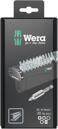 Wera 05057440001 Bit-Check 30 Metal 1 SB, Bits assortment