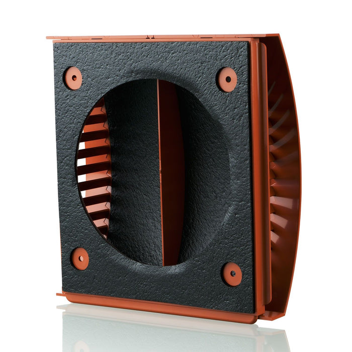 Blauberg AH-10-100-TERRACOTTA External Wall Wind Sound Baffle Vent Cover Draft 4" 100mm - westbasedirect.com