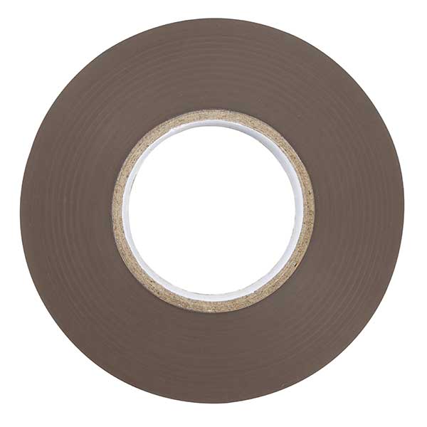 BG EITBR20/01 Brown Flame Retardant PVC Insulation Tape 19mm x 20m Reel - westbasedirect.com