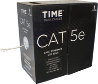 Time CAT5e PVC Grey LAN/ETHERNET UTP Copper Data Cable - 305M
