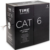 Time CAT6 PVC Grey LAN/ETHERNET UTP Copper Data Cable - 305M