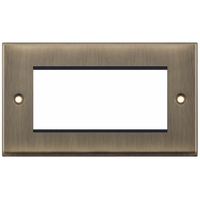 Selectric 7M-12 7M-PRO 4 Aperture Euro Media / Data Plate - Antique Brass